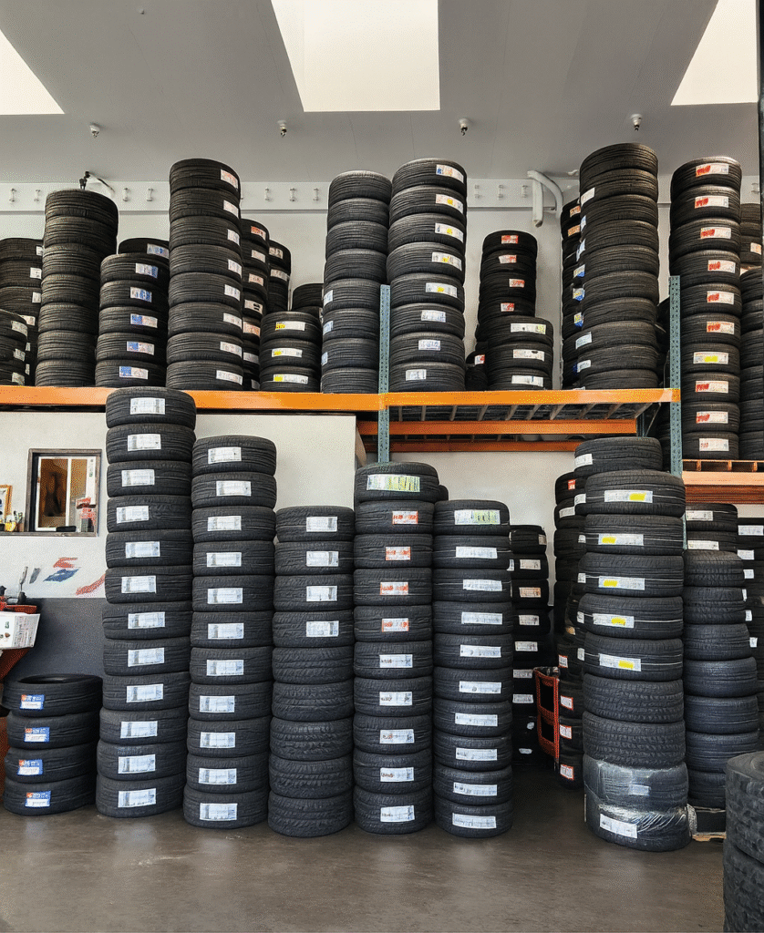 stack of used tires